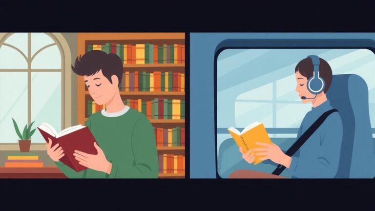 audiobooks and physical books